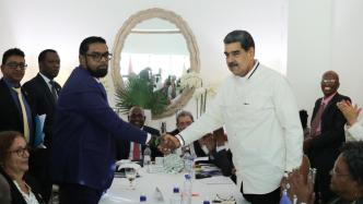 委内瑞拉和圭亚那总统会晤并达成部分和平协议：不威胁和使用武力等