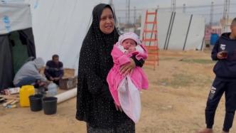 加沙新生儿出生第一天：寒冷天气住帐篷，面临战火和饥饿