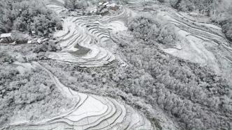 天地一片蒼茫！貴州大婁山區(qū)雪景如一幅水墨畫