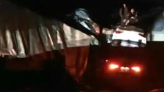二广高速内蒙古段路面塌陷事故救援结束，事故造成3死4轻伤