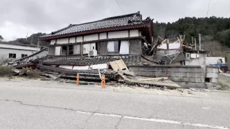 日本石川县能登地区再次发生4.5级地震，多处房屋变废墟