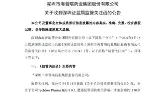 海普瑞收到监管关注函，此前曾公告子公司遭遇电诈金额超1170万欧元