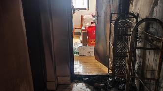烟花残余物未熄灭被带回家，上海一民宅失火无人员伤亡
