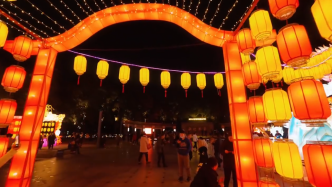 除了豫园，上海宝山罗店也有热闹花灯看