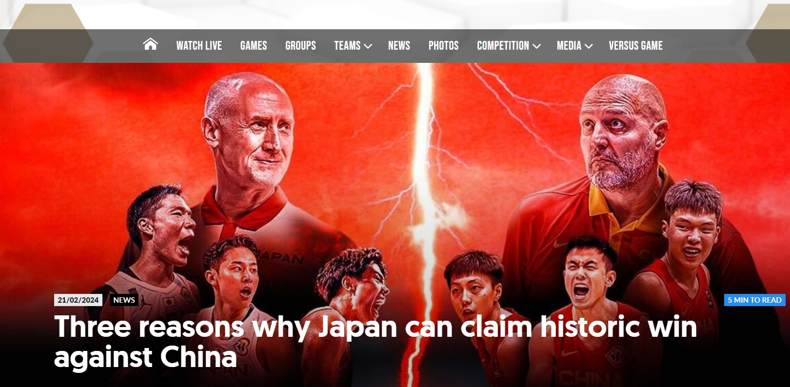 中国男篮再遭轻视，国际篮联撰文“日本队取胜的三个理由”