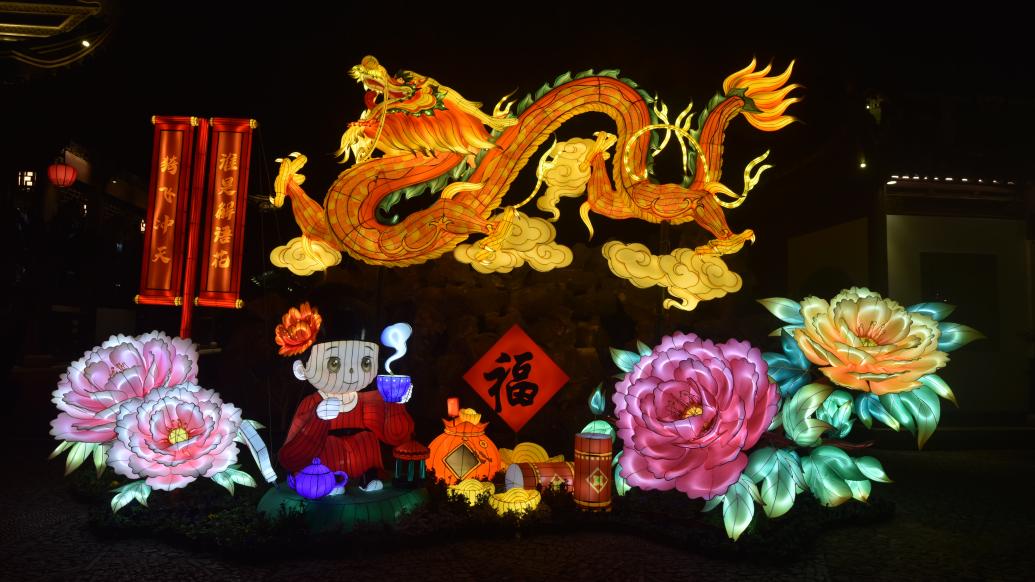元宵將至,上海古猗園邀游客與“花神”一同游園
