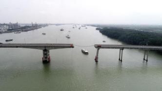 受大桥维修作业影响，广州南沙洪奇沥水道实施临时交通管制