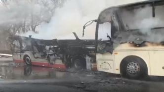 天津发生大客车与公交车追尾起火事故，致1死37伤