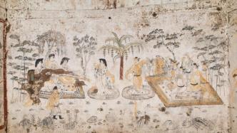 唐代韩休墓壁画再现，历时十年修复首次集中展出