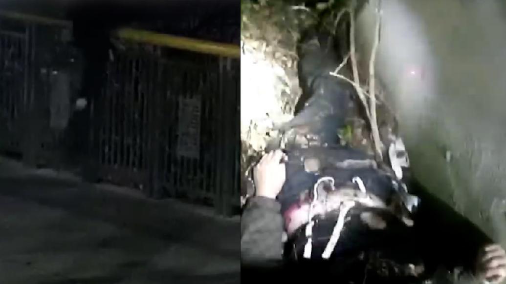 台州一男子借酒浇愁后跳桥，被卡排水道获救
