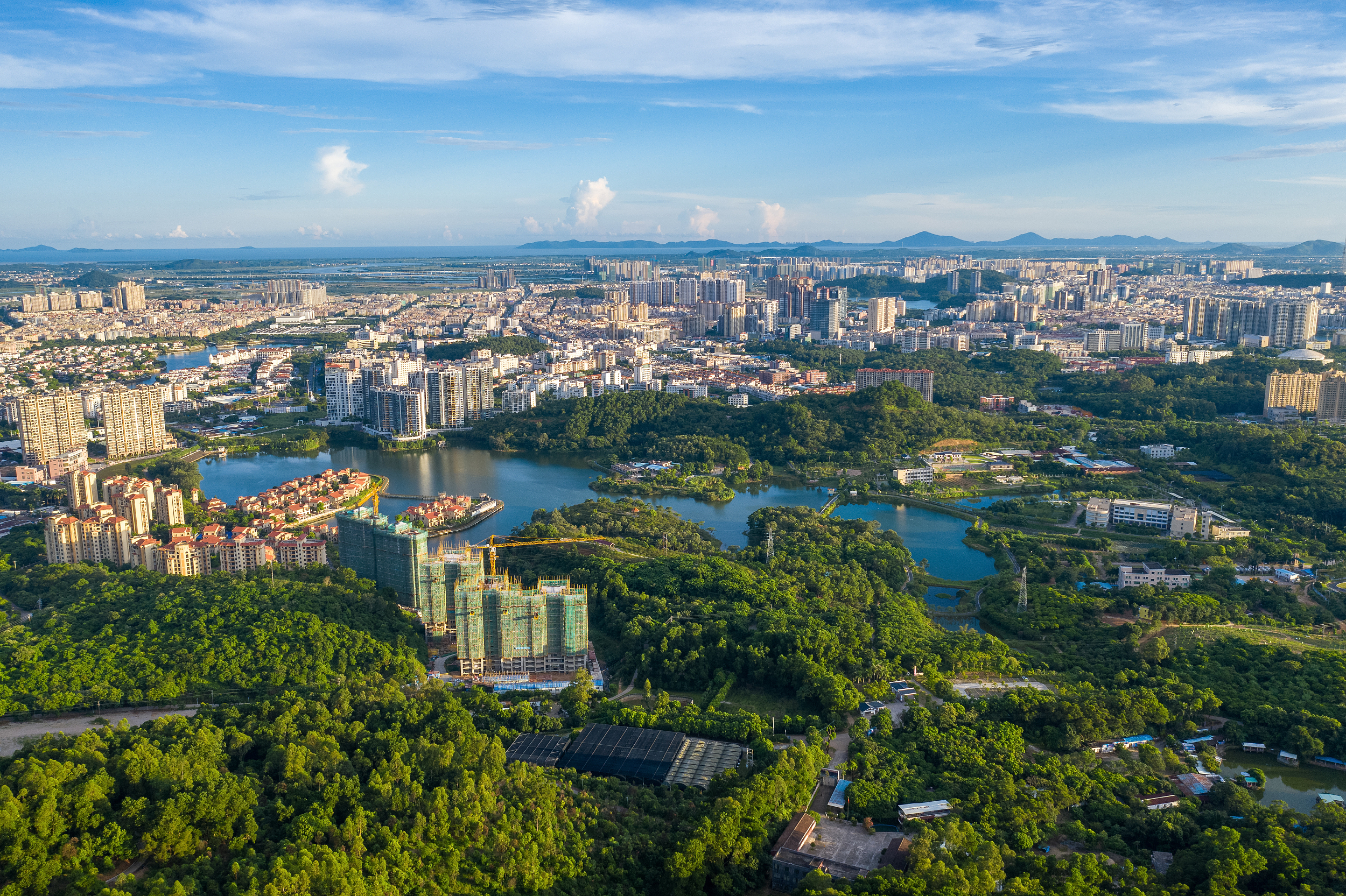 广东省阳江市江城区俯瞰.