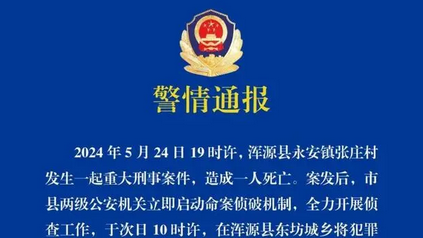 山西浑源警方:因琐事发生口角,71岁男子持石块击打61岁男子致其死亡