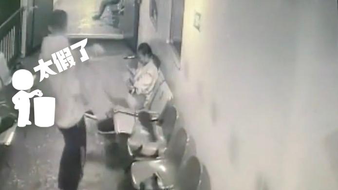 明查｜视频显示中国一男子将患癌妻子从医院高楼扔下？假