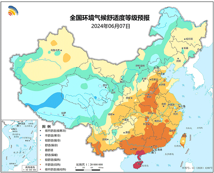 高考天气地图:华北黄淮迎高温最高39至41℃,需防暑降温