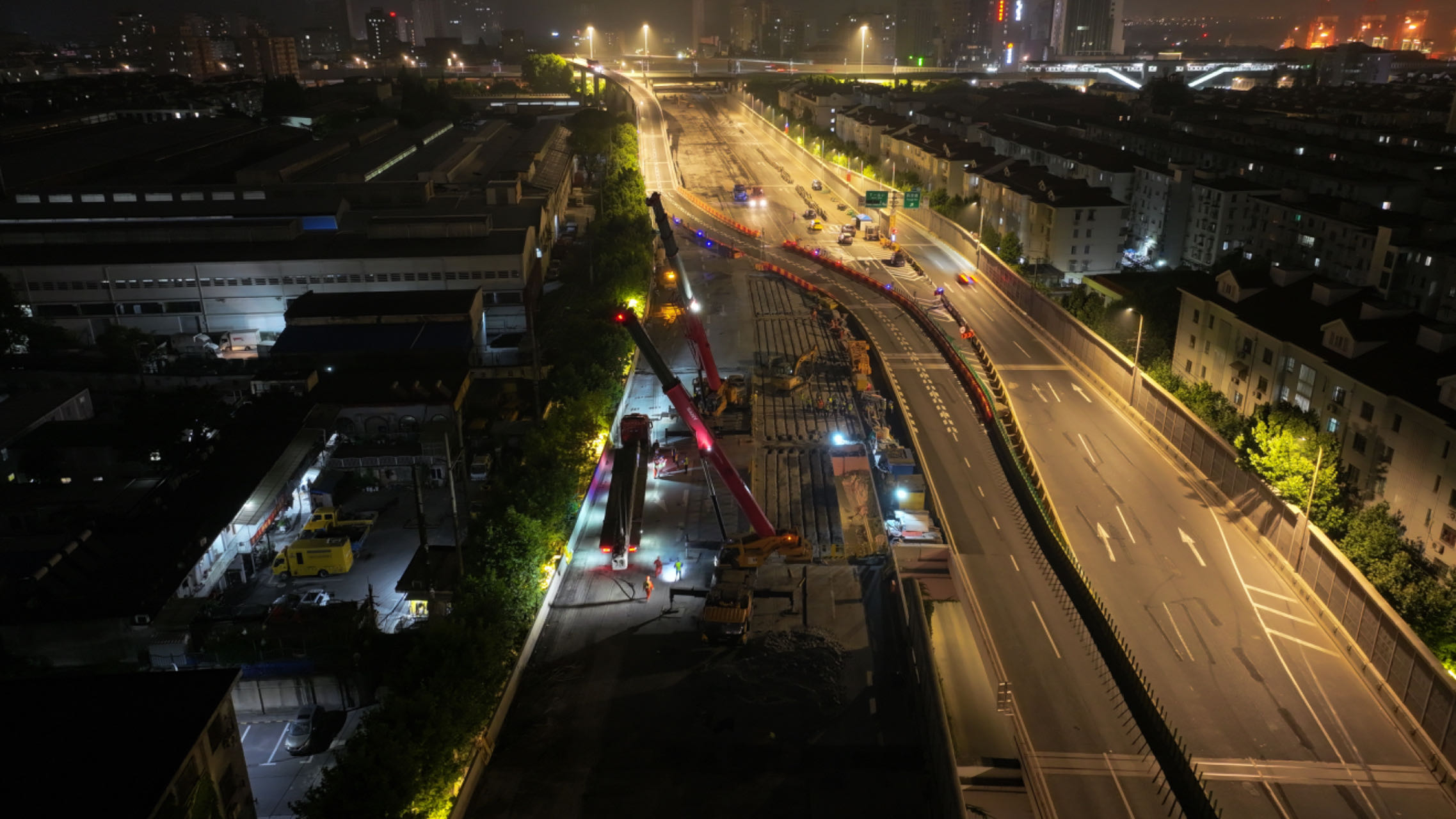 上海s20外环泰和路高架桥主体结构全面大修,先修外圈后修内圈