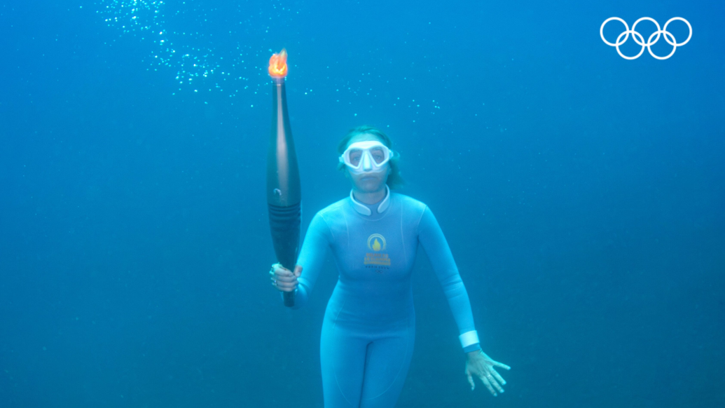 在水下传递奥运火炬，这届法国人真会玩