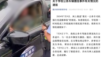 重庆一公务车司机强行变道酿事故？校方：驾驶员停职反思