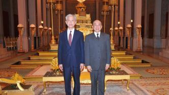 新任驻柬埔寨大使汪文斌向柬国王西哈莫尼递交国书