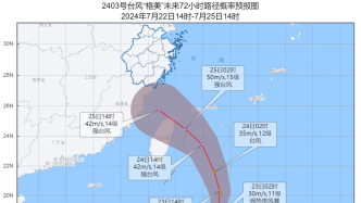 “格美”或达超强台风级，最大可能在浙江到福建中部沿海登陆