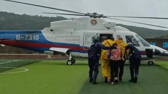 台风天离岛群众突发肠梗阻，平潭出动救援直升机紧急送医