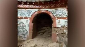 石家庄一村庄发现古墓内有精美壁画，推断最早可能是唐宋时期
