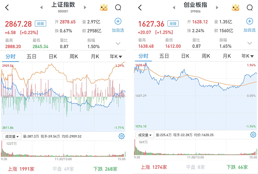 A股缩量震荡收涨，4765股飘红，教育板块大幅上涨