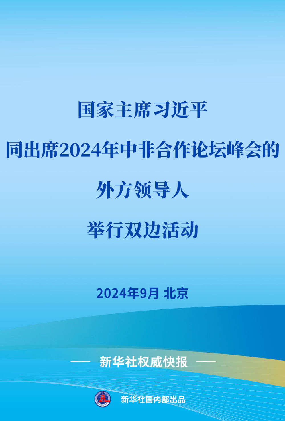 习近平同出席2024年中非合作论坛峰会的外方领导人举行双边活动