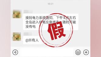 明辨丨電力公司人員造謠“海南全島停電”被警方行政處罰