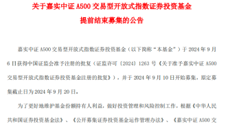 開賣第4日，已有中證A500ETF提前結(jié)募！10只產(chǎn)品或帶來近210億增量資金