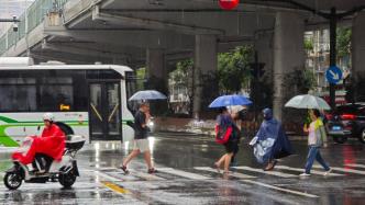 上海解除暴雨蓝色预警信号，降水已明显减弱