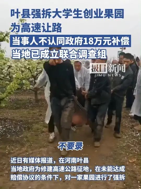 中青评论：查清“叶县强拆果园事件”，保护青年创业者权益  第1张