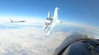 視頻丨美俄戰機空中交鋒，蘇-35加速掠過F-16機頭