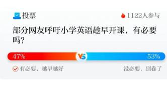 家长呼吁小学英语尽早开课，你认为有必要吗