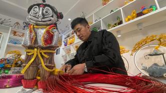 非遺傳承人用手工鋁編為哪吒“重塑肉身”