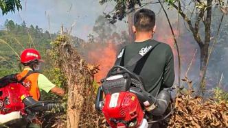 休假遇山林起火，武警戰士帶著村民撲救