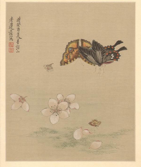 陈老莲 双蝶陈老莲 杏花小鸟"我们会有3年学徒时间,在这3年中是不出活