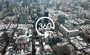 360°全景｜航拍雪后“魔都”：滿城都是白房子