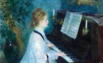 鉴赏|从雷诺阿《在钢琴边的女子》看19世纪巴黎女子图鉴