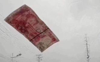 广州暴雨“锦鲤”，百元钞票飞上挡风玻璃