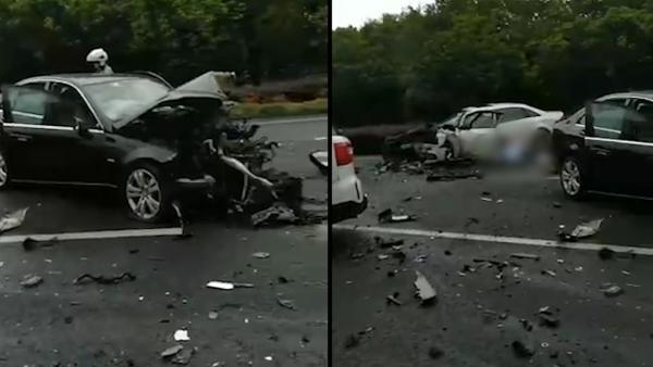 奥迪车疯狂逆行撞4车伤3人，司机未酒驾