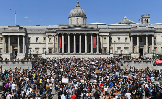 早安·世界｜伦敦爆发抗议声援美国示威者，至少23人被捕