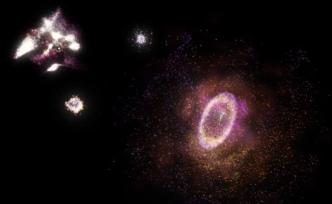 天文学家观测到110亿光年外罕见环形星系