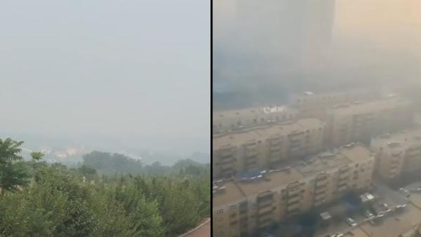山东一氯气厂发生泄漏，城区烟雾笼罩