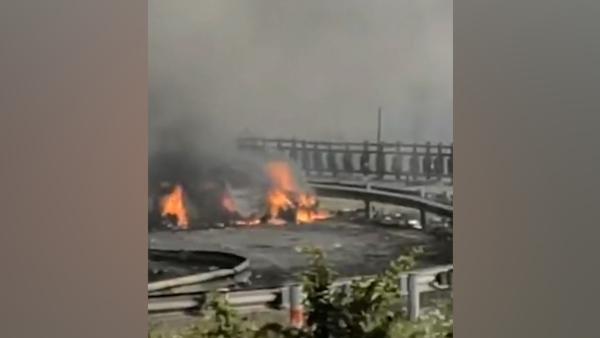 温岭罐车爆炸已致4死50余伤，现场航拍曝光