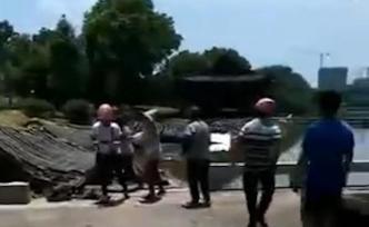 吉安文天祥公园凉亭倒塌砸中游客，一死一伤