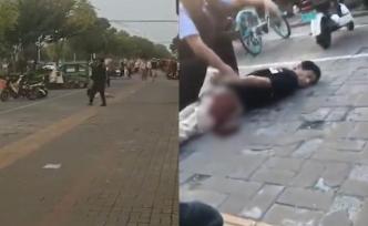 淮安暴力袭警嫌疑人被抓获，目击者：持刀拒捕民警开枪制伏