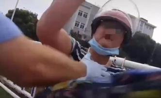 女子骑电动车违章不听劝导反辱骂殴打民警，被刑拘