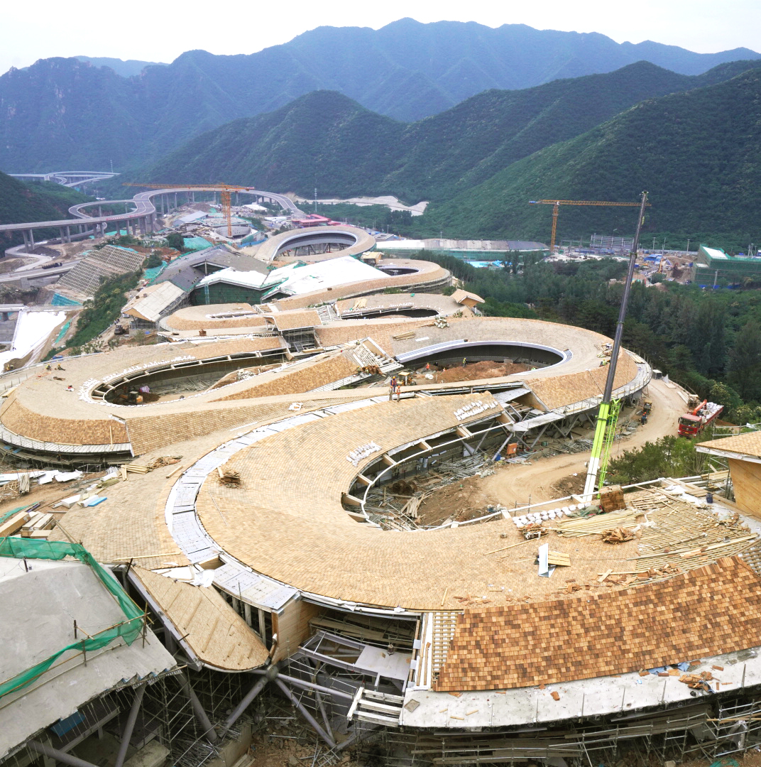 正在紧张建设的国家雪车雪橇中心 北京市重大项目办供图