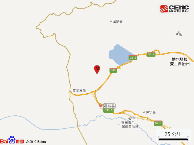 新疆伊犁州霍城县发生50级地震震源深度15千米