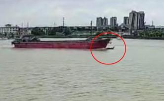珠江水道小船被大船撞沉，1人获救1人失踪